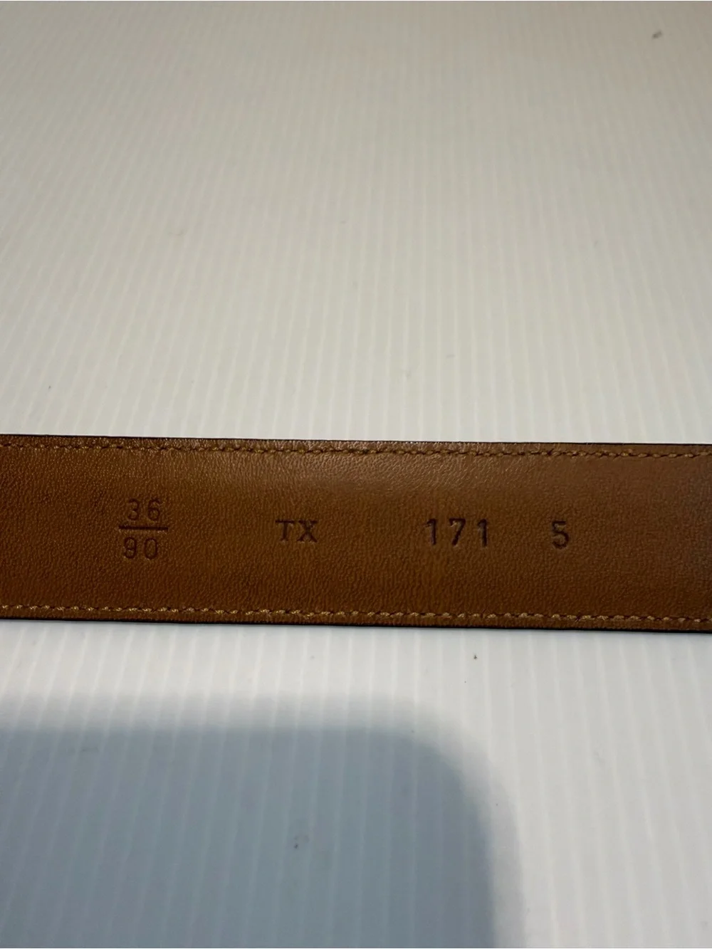 VTG Trafalgar Cortina Leather Dress Belt Gold Hardware 36